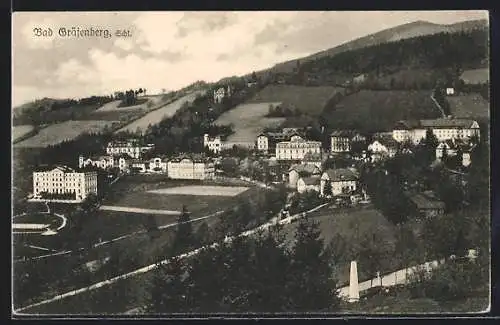 AK Bad Gräfenberg /Schl., Ortsansicht aus der Vogelschau