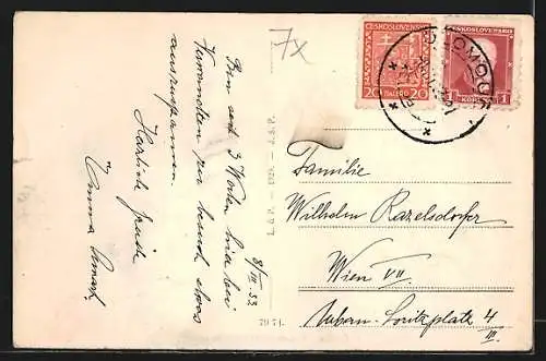 AK Olmütz, Panorama vom Rathausturm