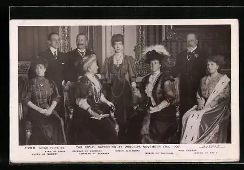 AK Königin von Portugal, Königin von Norwegen, König von Spanien und Kaiser Wilhelm II.