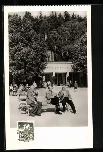 Maximum-AK 10 Jahre DDR, Marienquelle im Staatsbad Elster