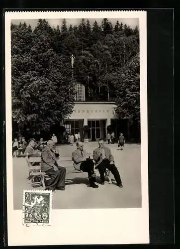 Maximum-AK 10 Jahre DDR, Marienquelle im Staatsbad Elster