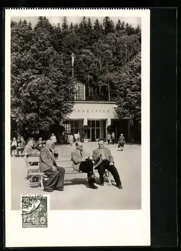 Maximum-AK 10 Jahre DDR, Marienquelle im Staatsbad Elster