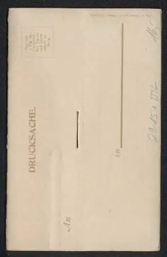 Klapp-Lithographie Eiserne Jungfrau, fünfeckiger Turm mit Folterkammer