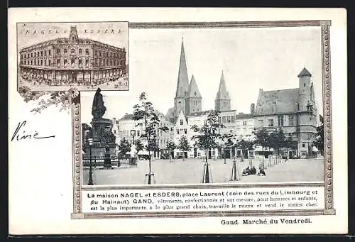 AK Gand, La maison Nagel et Esders, Place Laurent