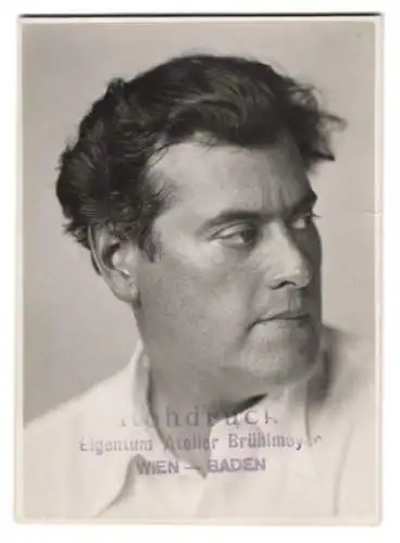 Fotografie Hermann Brühlmeyer, Wien, Portrait Schauspieler Raoul Lange