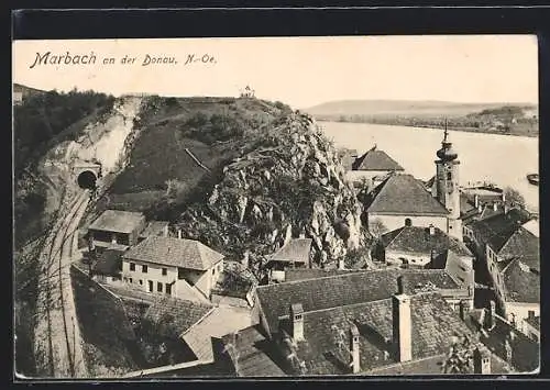 AK Marbach a. d. Donau, Blick über die Dächer