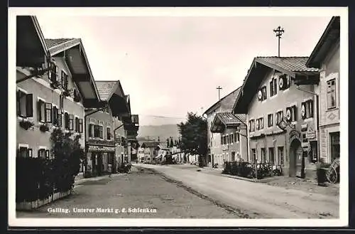 AK Golling /Salzach, Unterer Markt g. d. Schlenken