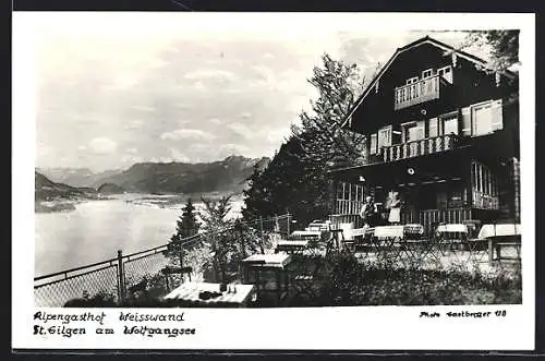 AK St. Gilgen am Wolfgangsee, Alpengasthof Weisswand