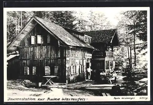 AK Thalgau, Jausenstation zur Ruine Wartenfels am Schober
