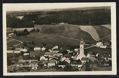 AK Pischelsdorf /O.-Oe., Ortsansicht vom Flugzeug aus