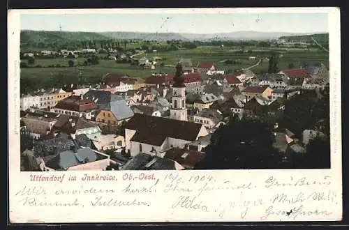 AK Uttendorf im Innkreise, Blick über den Ort