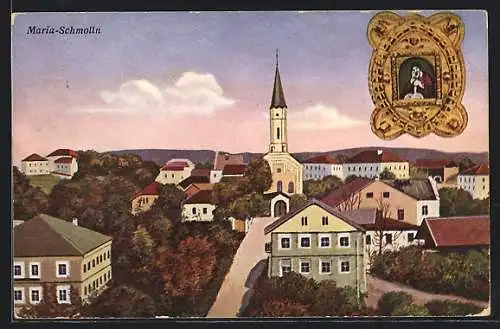 AK Maria-Schmolln, Teilansicht mit Kirche
