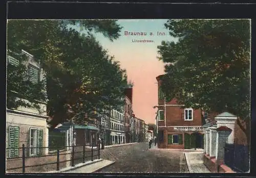 AK Braunau a. Inn, Brauerei an der Linzerstrasse