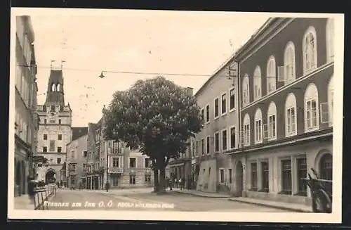 AK Braunau am Inn, Vorstadtidyll mit Gasthof des Josef Pommer