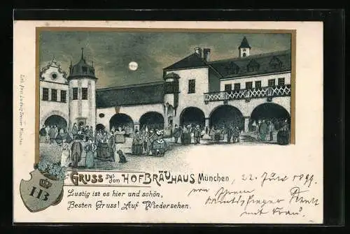 Lithographie München, Münchner Hofbräuhaus