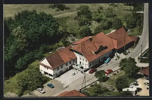 AK Aitern, Luftbild vom Gasthaus Zum Rössle