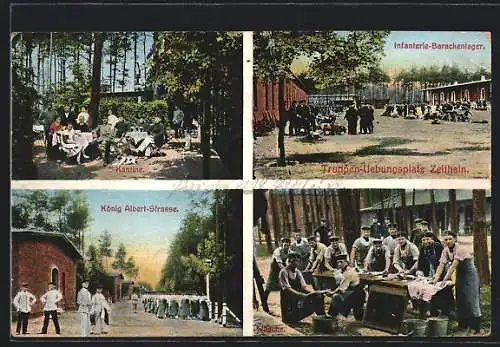 AK Zeithain, Truppen-Übungsplatz, Kantine, Infanterie-Barackenlager, König Albert-Strasse
