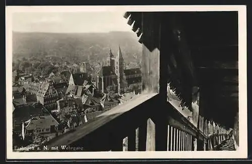 AK Esslingen a. N., Teilansicht mit Kirche