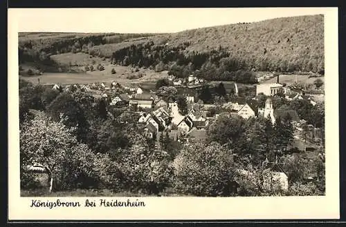 AK Königsbronn bei Heidenheim, Teilansicht mit Kirche