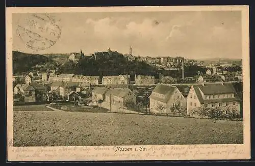 AK Nossen i. Sa., Teilansicht mit Kirche
