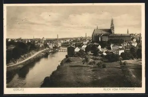 AK Görlitz, Blick vom Forsthaus