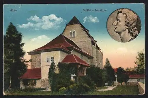 AK Jena, Schiller`s Traukirche, Portrait