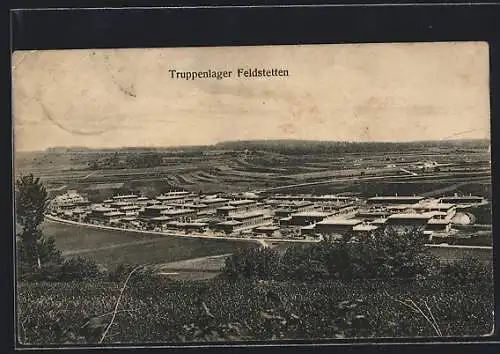 AK Feldstetten, Truppenlager aus der Vogelschau