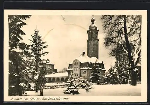 AK Arnstadt, Am Neideckturm im Schnee