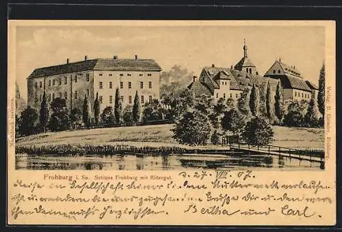 AK Frohburg i. Sa., Schloss Frohburg mit Rittergut