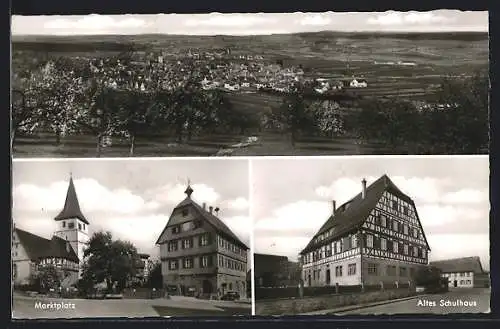 AK Merklingen /Würm über Weil der Stadt, Marktplatz, Gesamtansicht