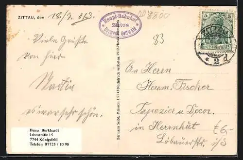 AK Zittau, Partie vor dem Krematorium