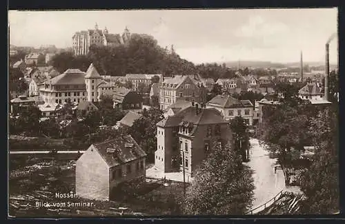 AK Nossen, Blick vom Seminar auf die Stadt und das Schloss darüber