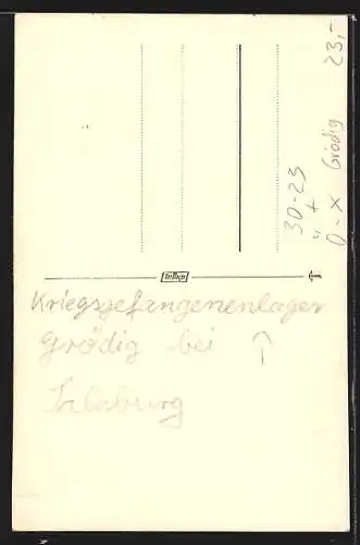 Künstler-AK Grödig, Kriegsgefangene / POW im Kriegsgefangenenlager bei Saleburg