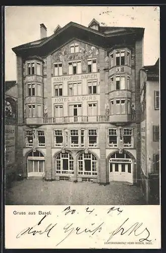 AK Basel, Gasthof zum Bären