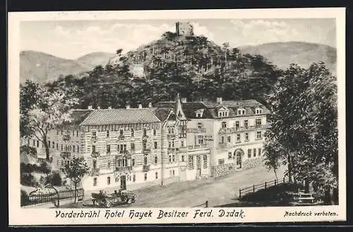 AK Vorderbrühl, Hotel Hayek, Bes. Ferd. Dadak