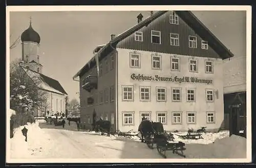 AK Rettenberg /Bayer. Allgäu, Gasthaus und Brauerei z. Engel