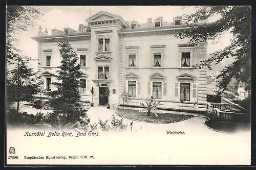 AK Bad Ems, Kurhotel Bella Riva, Waldseite