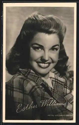 AK Schauspielerin Esther Williams mit gewelltem Haar