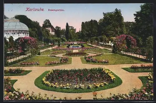 AK Karlsruhe, Partie im Rosengarten