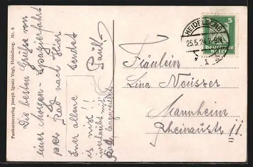 AK Heidelberg, das grosse Fass, der Zwerg Perkeo