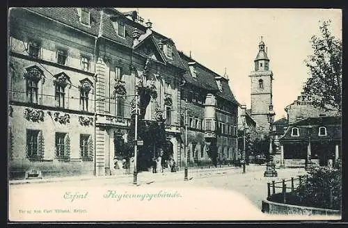 AK Erfurt, Partie am Regierungsgebäude