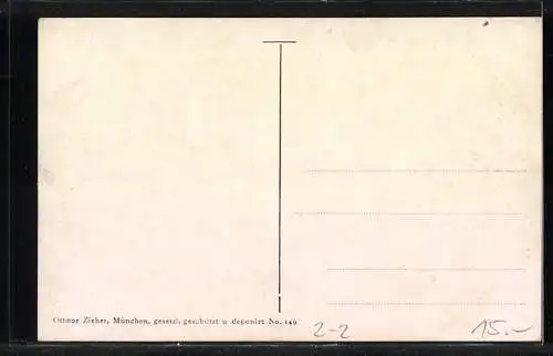 AK bayerische Briefmarken mit Abbildung des Prinzregenten Luitpold