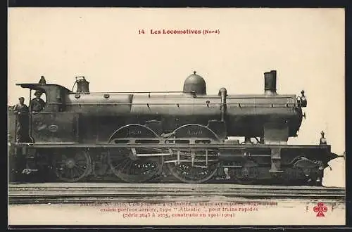 AK Nord, Locomotive Compound à 4 cylindres, französische Eisenbahn-Lokomotive