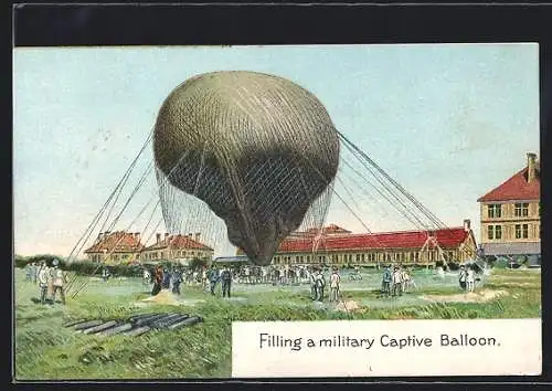 AK Filling a military Captive Balloon