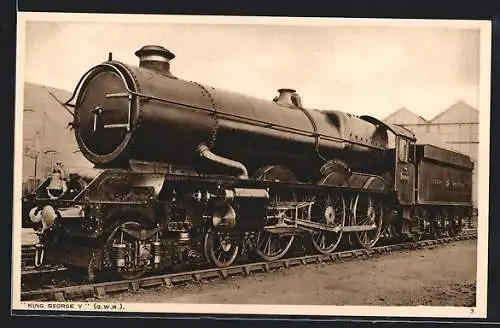 AK King Georg V., englische Eisenbahn