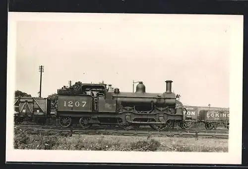 AK Dampflokomotive No. 1207, englische Eisenbahn