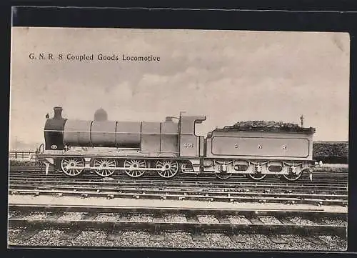 AK G.N.R. 8 Coupled Goods Locomotive No. 401, englische Eisenbahn