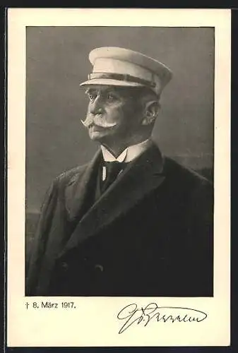 AK Graf Zeppelin, gestorben 8. März 1917