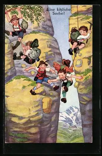 AK Eine kitzliche Sache!, Bergsteigerhumor