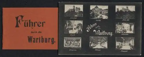 AK Wartburg, Lutherstube, Festsaal, Sängerkrieg, 1. Hof, Einschub Führer durch die Wartburg